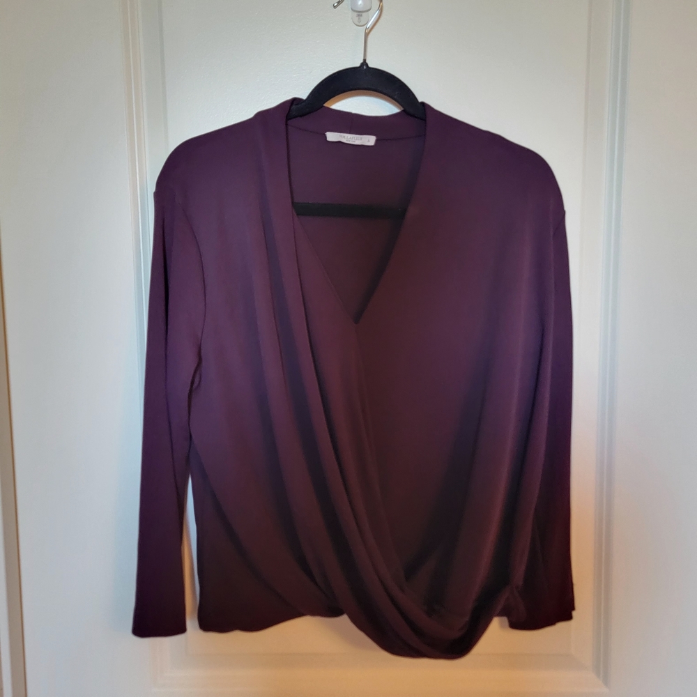 MM Lafleur 3/4 Sleeve Purple Women's Top